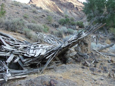 a good building is now just a wood pile