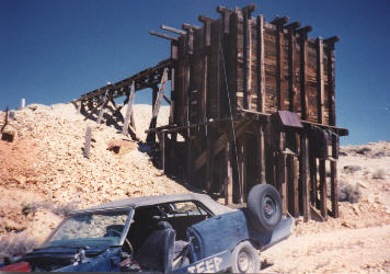 we decended several hundred feet down wooden ladders