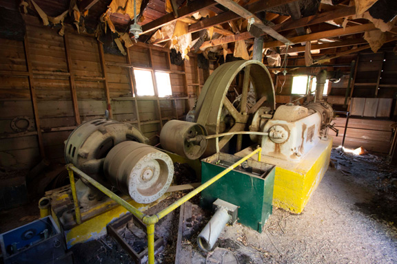 compressed air runs the drills in the mine