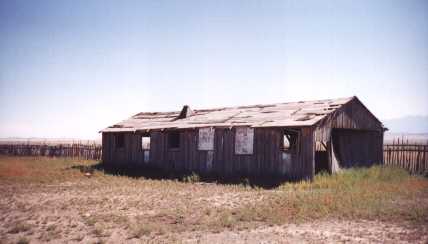 wooden stakes were used to make the fence