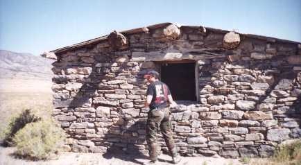 Gary found a sheep's hide, head, and feet inside here