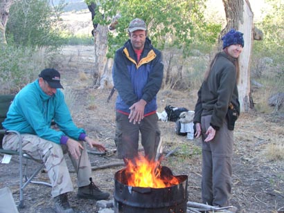 good, warm campfire in Troy